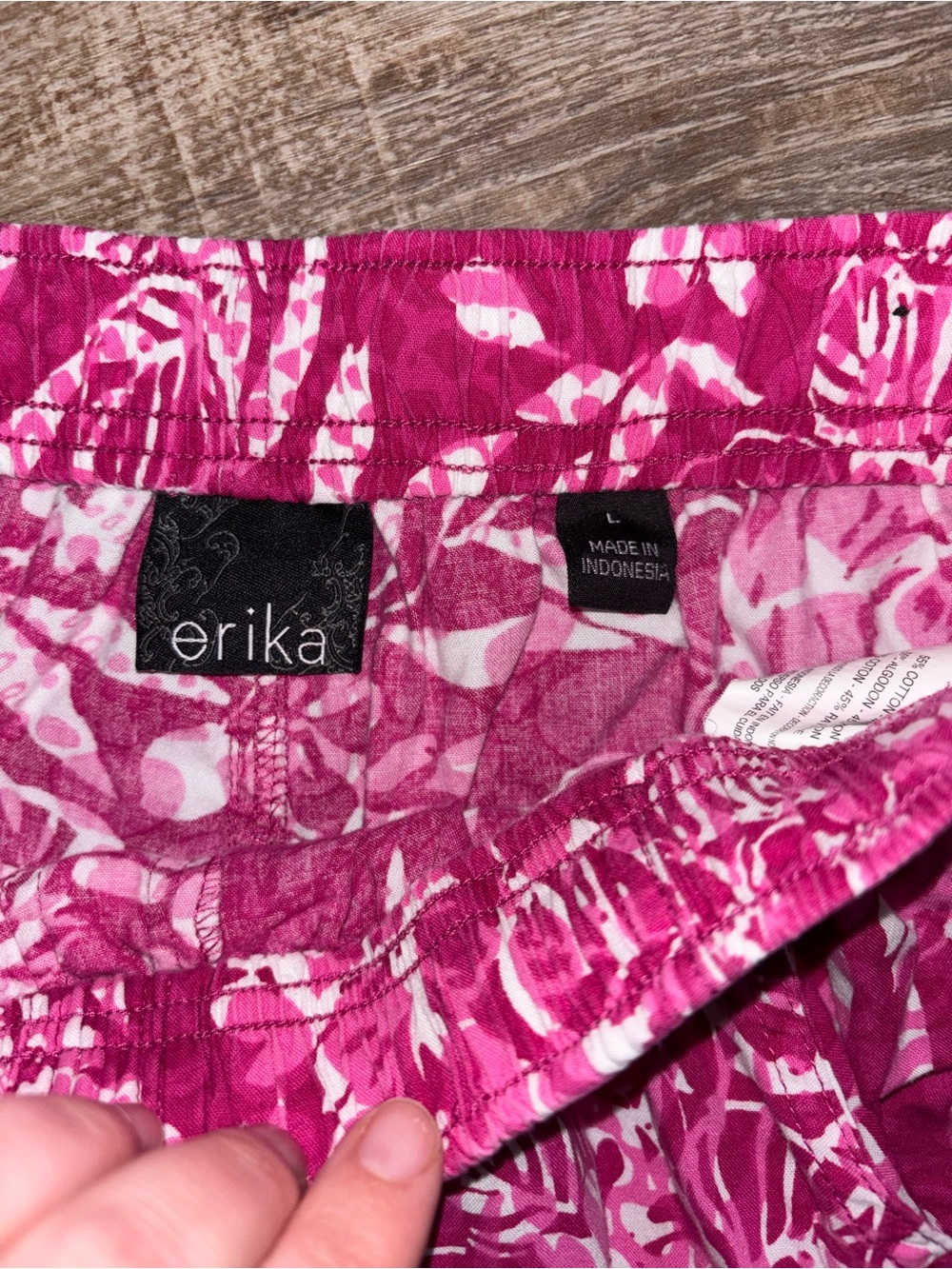 Erika Fuchsia and Light Pink Floral Pants - Picture 2 of 3